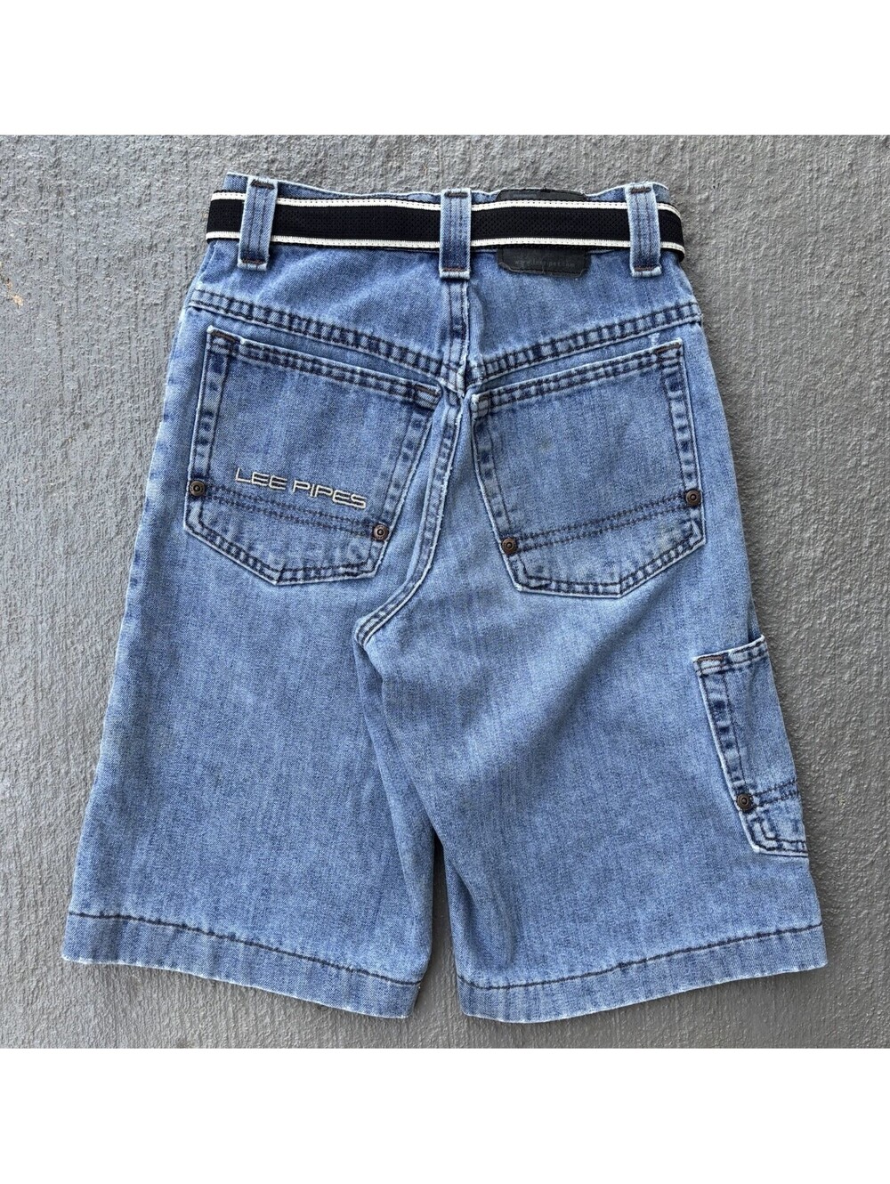 Vintage Lee Pipes high performance jeans Denim Short Jhorts YOUTH 10-12